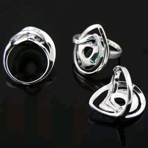 Fashion Silver Teardrop Ring Size 8